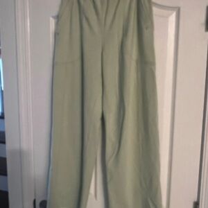 Free People Light Green Wide Leg Pants